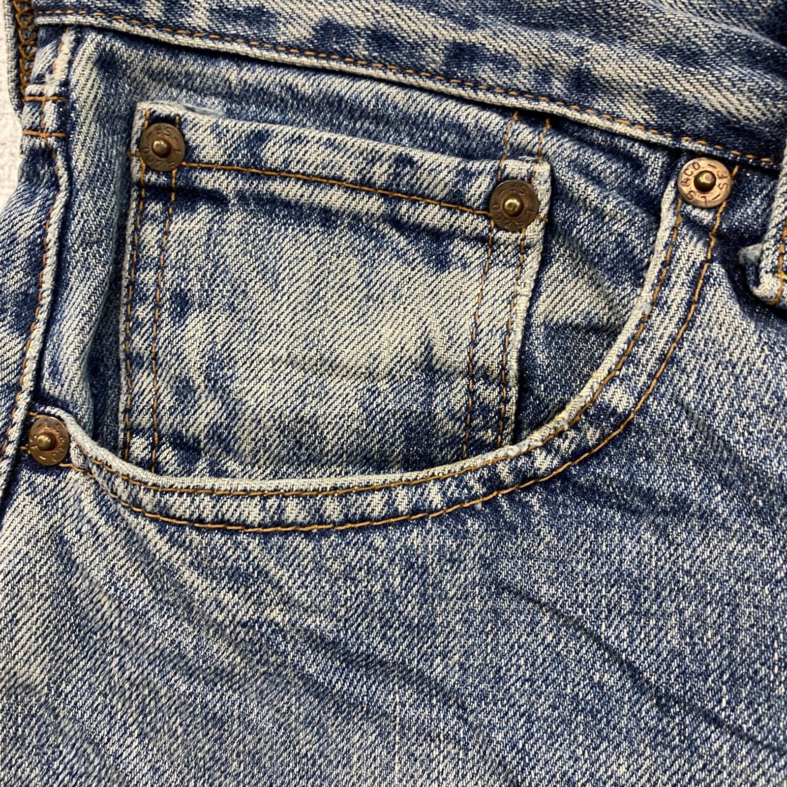 Levi's　リーバイス　504　デニムパンツ/ダメージジーンズ　ジップフライ　インディゴ　W34サイズ