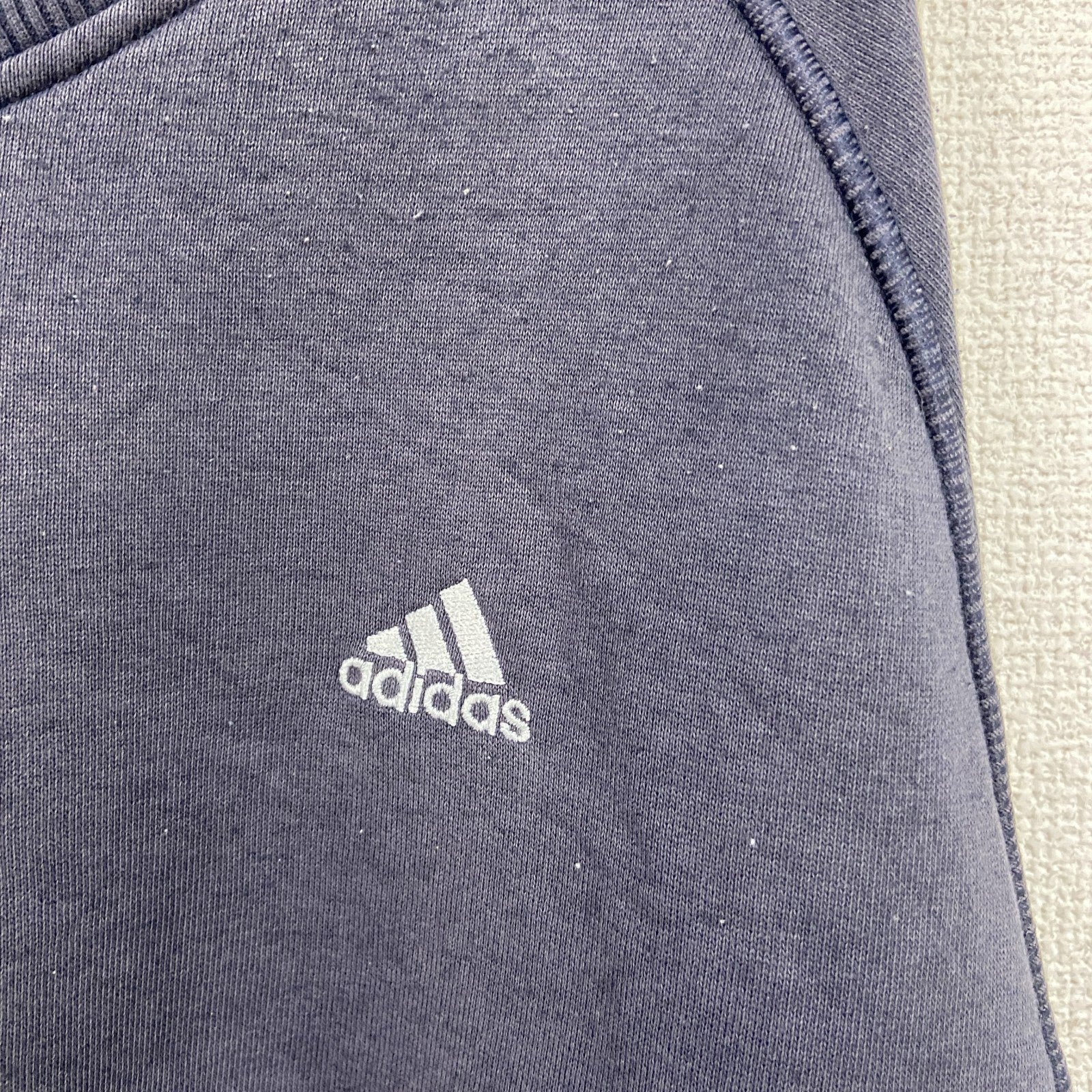 00s～　adidas　アディダス　スウェット/トレーナー　ヴィンテージ　スリーストライプス　紺　ネイビー　Lサイズ