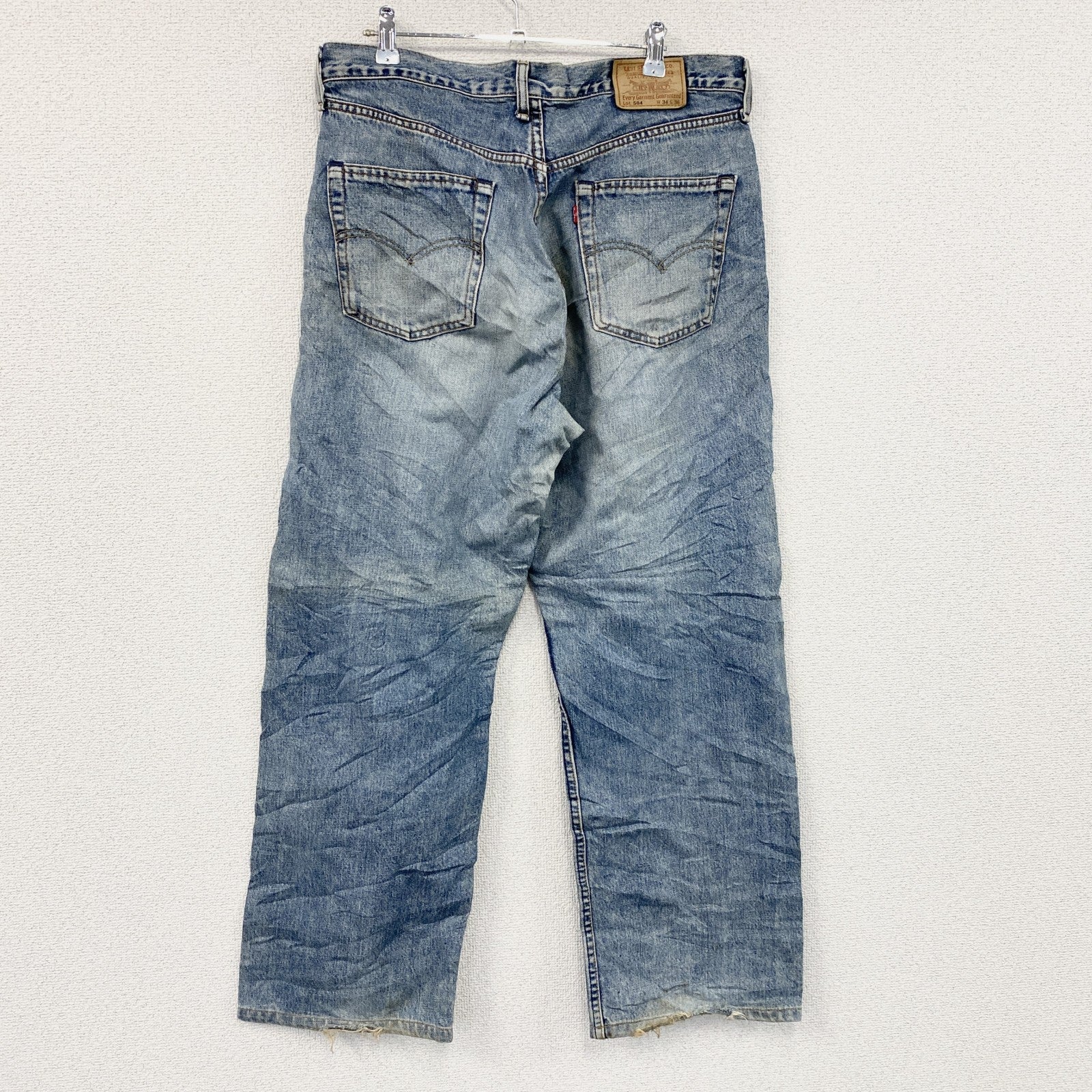 Levi's　リーバイス　504　デニムパンツ/ダメージジーンズ　ジップフライ　インディゴ　W34サイズ