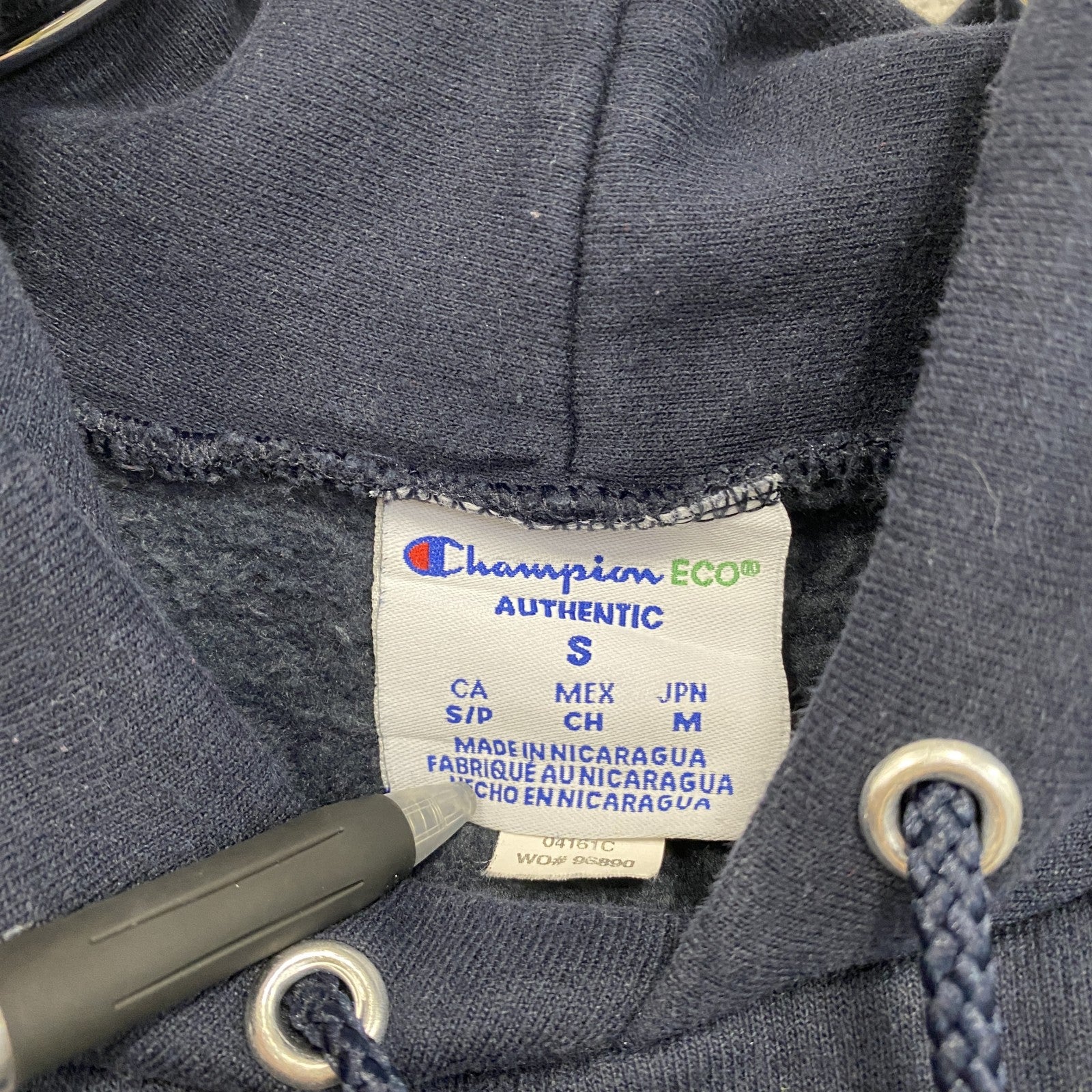 champion　チャンピオン　スウェットパーカー/フーディー　3連プリント　ビッグデザイン　現行　黒　ブラック　Sサイズ