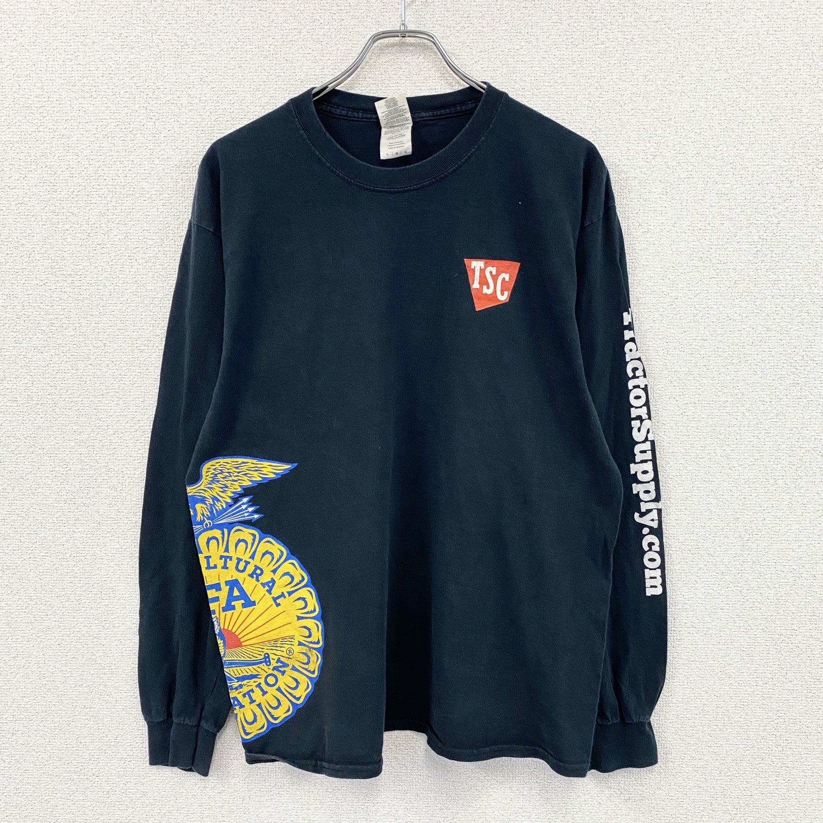 GILDAN　ギルダン　長袖プリントTシャツ/ロンT　FFA　黒　ブラック　Lサイズ