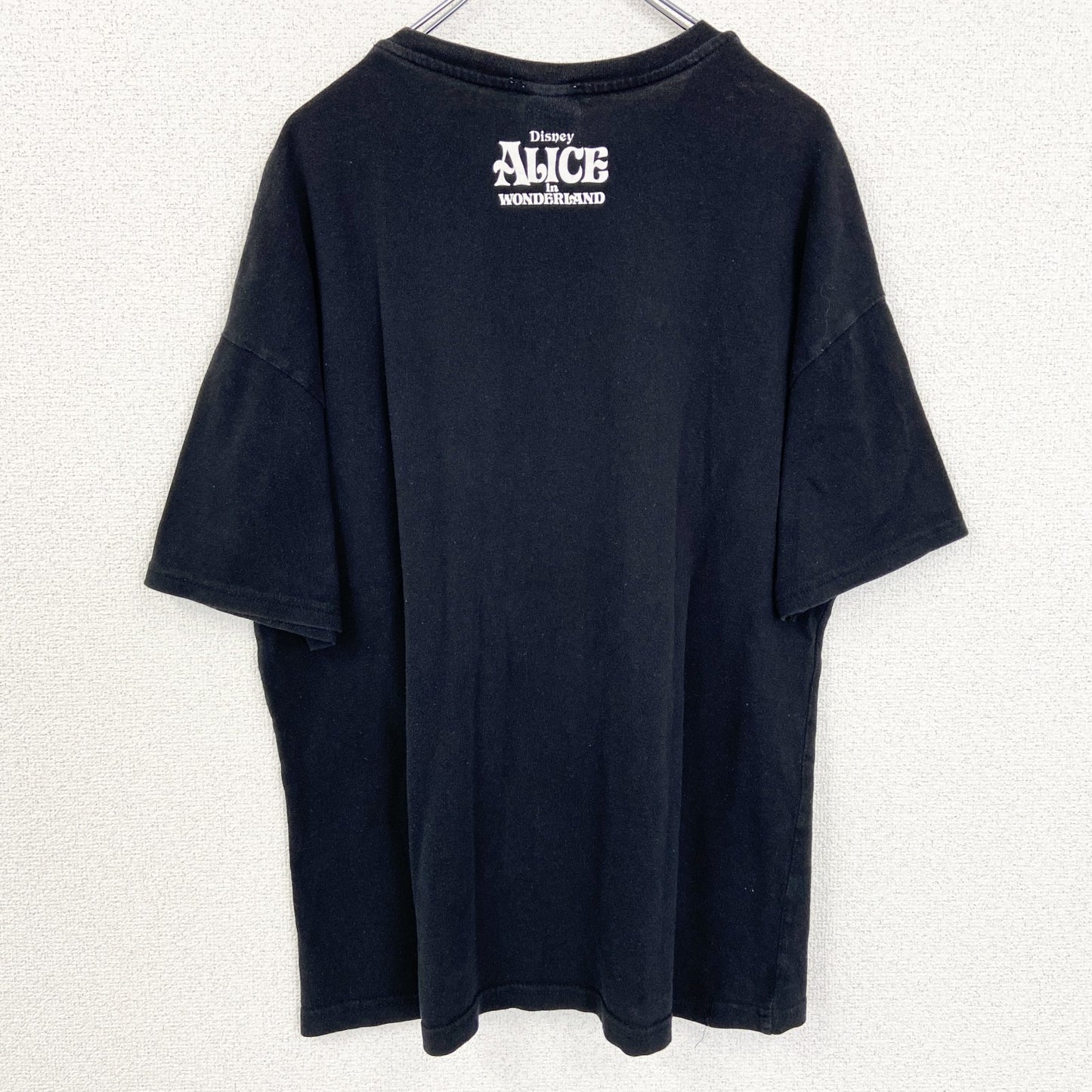 古着 used　ZARA　Disney　ディズニー　不思議の国のアリス　半袖キャラクタービッグプリントTシャツ　黒　Lサイズ