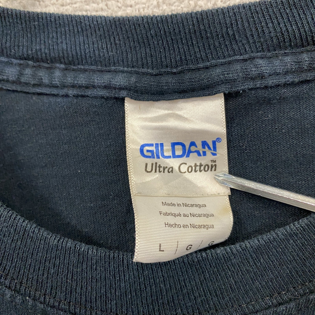 GILDAN　ギルダン　長袖プリントTシャツ/ロンT　FFA　黒　ブラック　Lサイズ