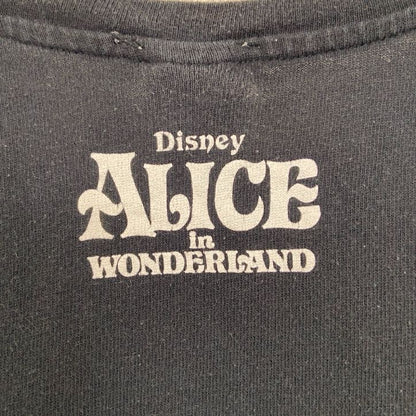 古着 used　ZARA　Disney　ディズニー　不思議の国のアリス　半袖キャラクタービッグプリントTシャツ　黒　Lサイズ