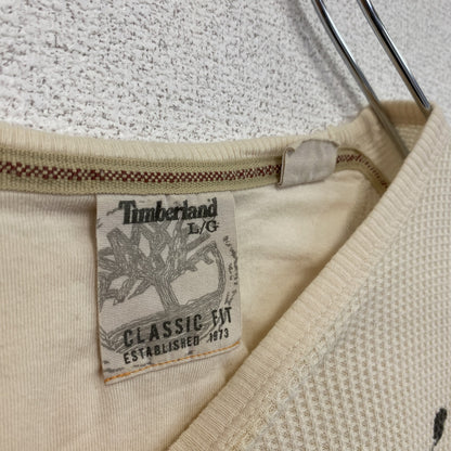 Timberland　ティンバーランド　長袖Tシャツ/ロンT　ワッフルT　サーマル　オフホワイト　Lサイズ