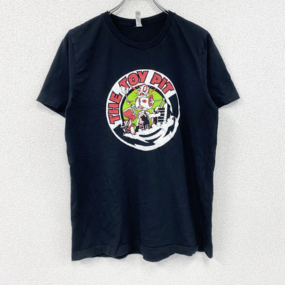 CANVAS　半袖プリントTシャツ　両面プリント　ロボット　4連プリント　黒　ブラック　Lサイズ