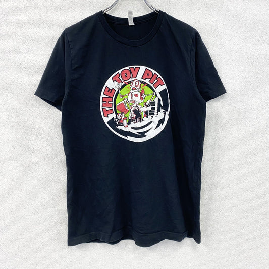 CANVAS　半袖プリントTシャツ　両面プリント　ロボット　4連プリント　黒　ブラック　Lサイズ