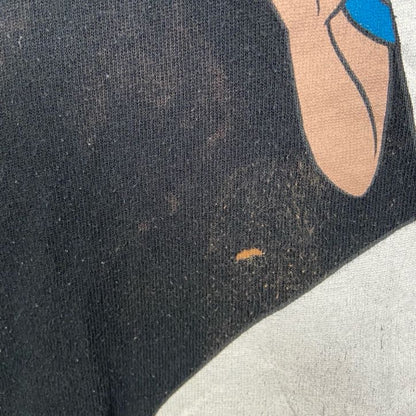 古着 used　ZARA　Disney　ディズニー　不思議の国のアリス　半袖キャラクタービッグプリントTシャツ　黒　Lサイズ