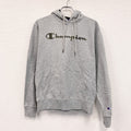 Champion　チャンピオン　スウェットパーカー/フーディー　デカロゴ　現行　灰色　グレー　Sサイズ