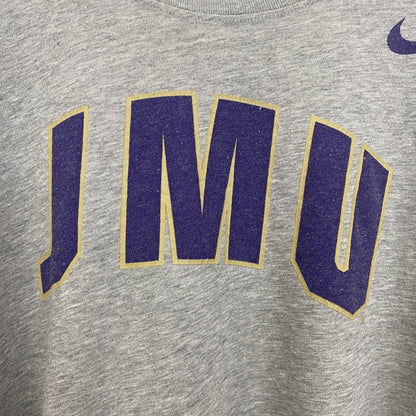 古着 used　NIKE ナイキ　半袖カレッジプリントTシャツ　JMU　ジェームズマディソン大学　レトロ　グレー　Lサイズ
