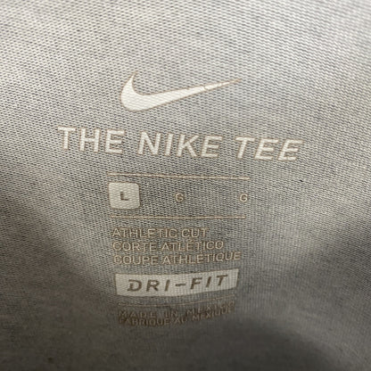 古着 used　NIKE ナイキ　半袖カレッジプリントTシャツ　JMU　ジェームズマディソン大学　レトロ　グレー　Lサイズ