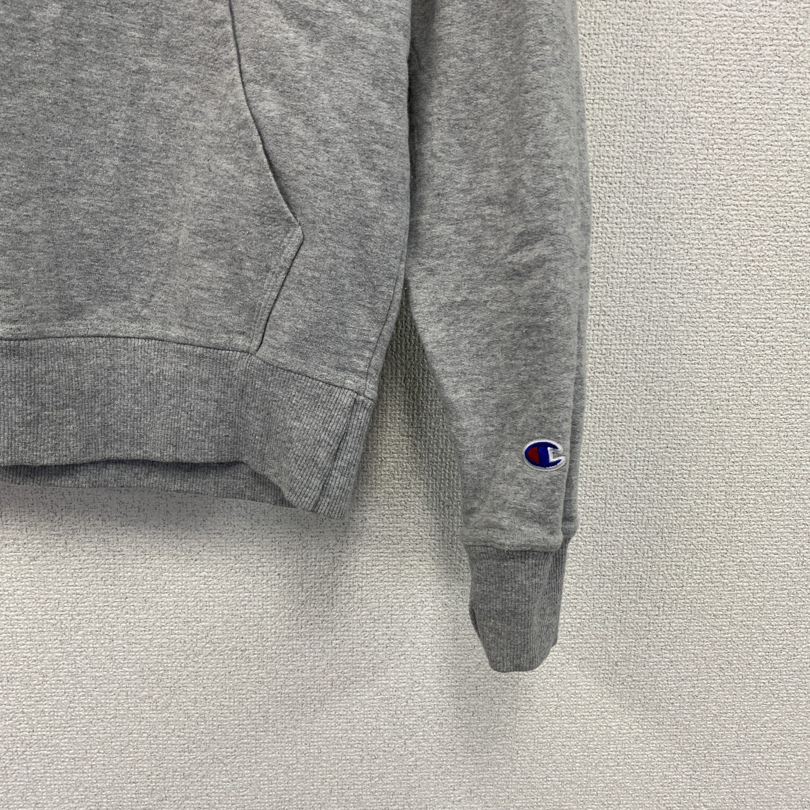 Champion　チャンピオン　スウェットパーカー/フーディー　デカロゴ　現行　灰色　グレー　Sサイズ