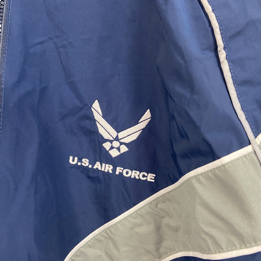 00s　U.S.AIR FORCE　米軍　トレーニングジャケット　ナイロンジャケット　紺　ネイビー　XLサイズ