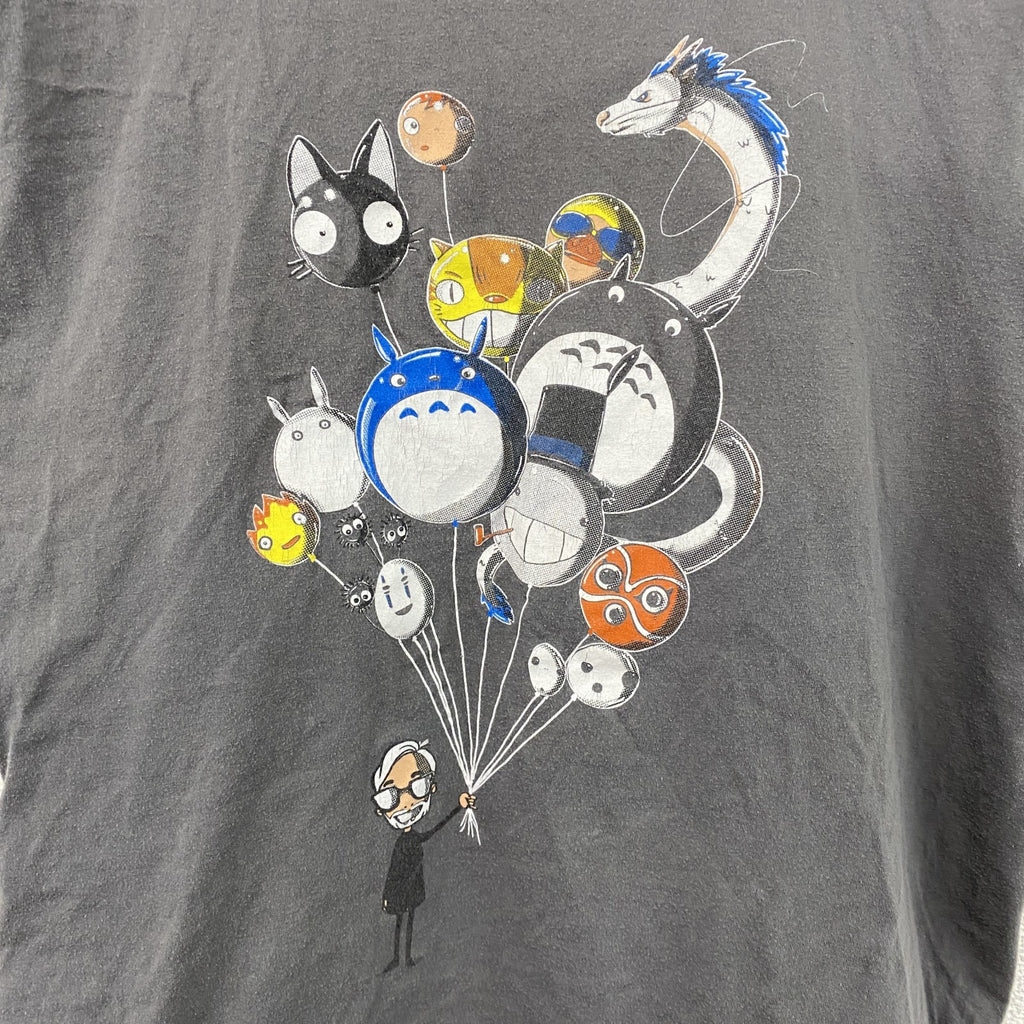 GILDAN　ギルダン　ジブリ　となりのトトロ　半袖プリントTシャツ　灰色　グレー　Mサイズ