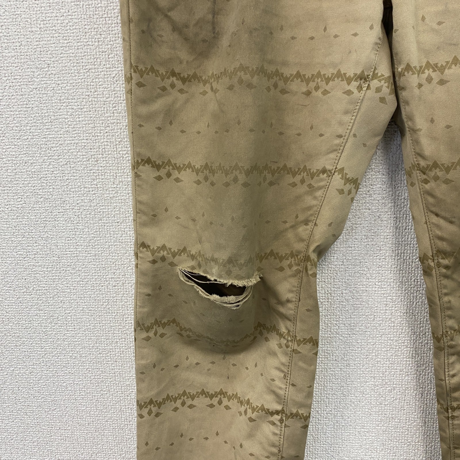 Levi's　リーバイス　511　デニムパンツ/ダメージジーンズ　ジップフライ　カーキベージュ　W33サイズ