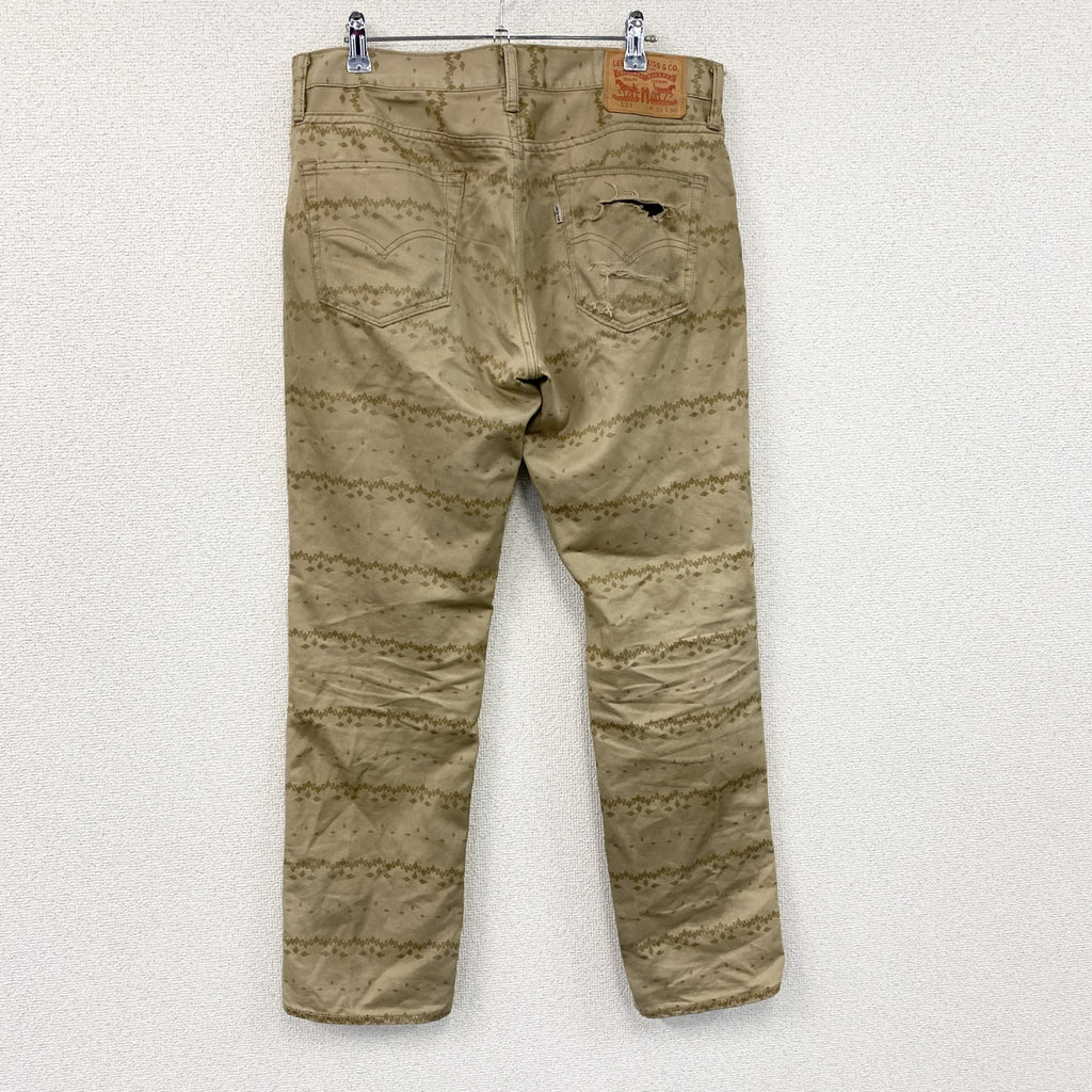 Levi's　リーバイス　511　デニムパンツ/ダメージジーンズ　ジップフライ　カーキベージュ　W33サイズ
