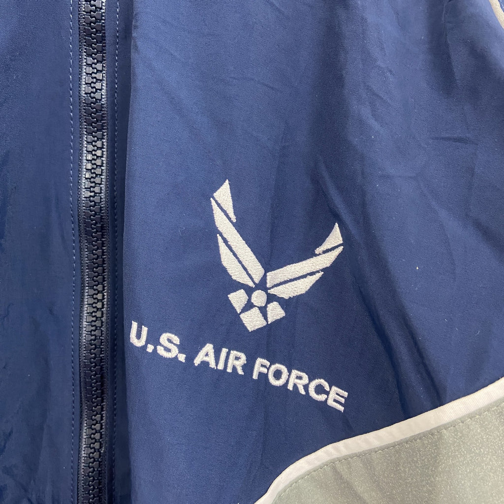 00s　U.S.AIR FORCE　米軍　トレーニングジャケット　ナイロンジャケット　紺　ネイビー　Mサイズ