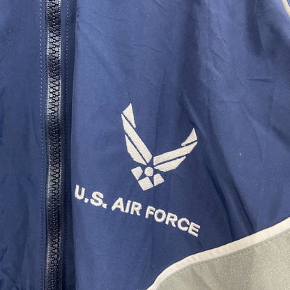 00s　U.S.AIR FORCE　米軍　トレーニングジャケット　ナイロンジャケット　紺　ネイビー　Mサイズ
