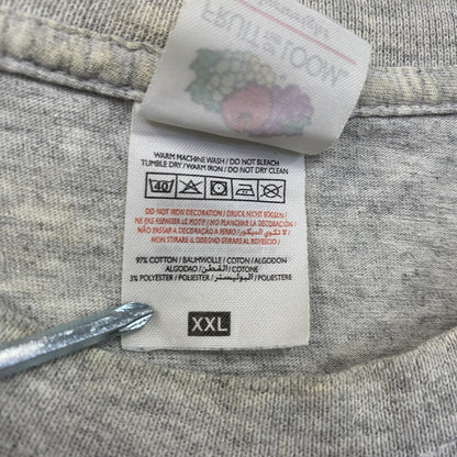 FRUIT OF THE LOOM　スーパーファミコン　半袖プリントTシャツ　パロディT　グレー　2XLサイズ