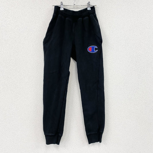 Champion　チャンピオン　リバースウィーブ　スウェットパンツ　ヘビーウエイト　デカロゴ　現行　黒　ブラック　Sサイズ