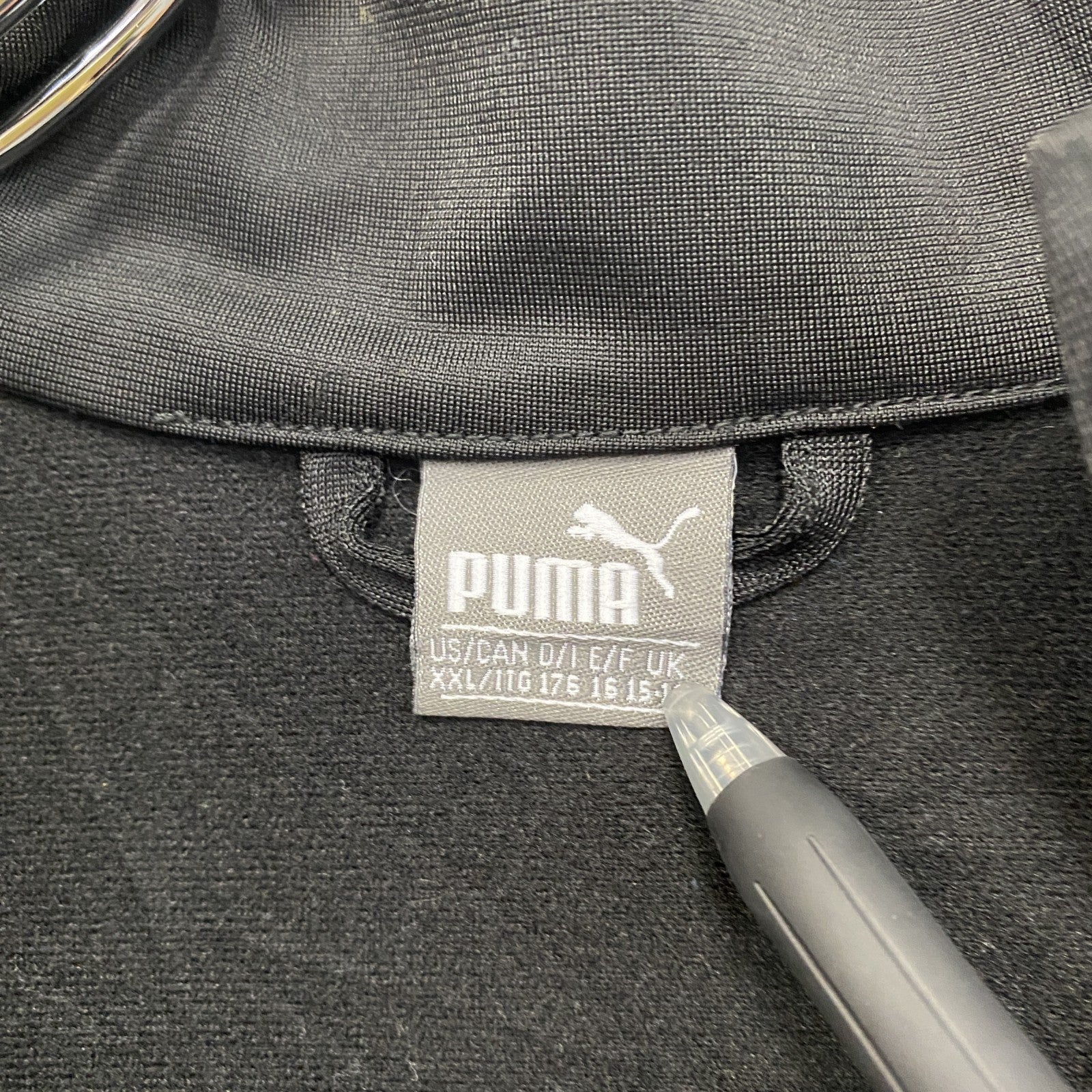 PUMA　プーマ　トラックジャケット/ジャージ　黒　ブラック　2XLサイズ