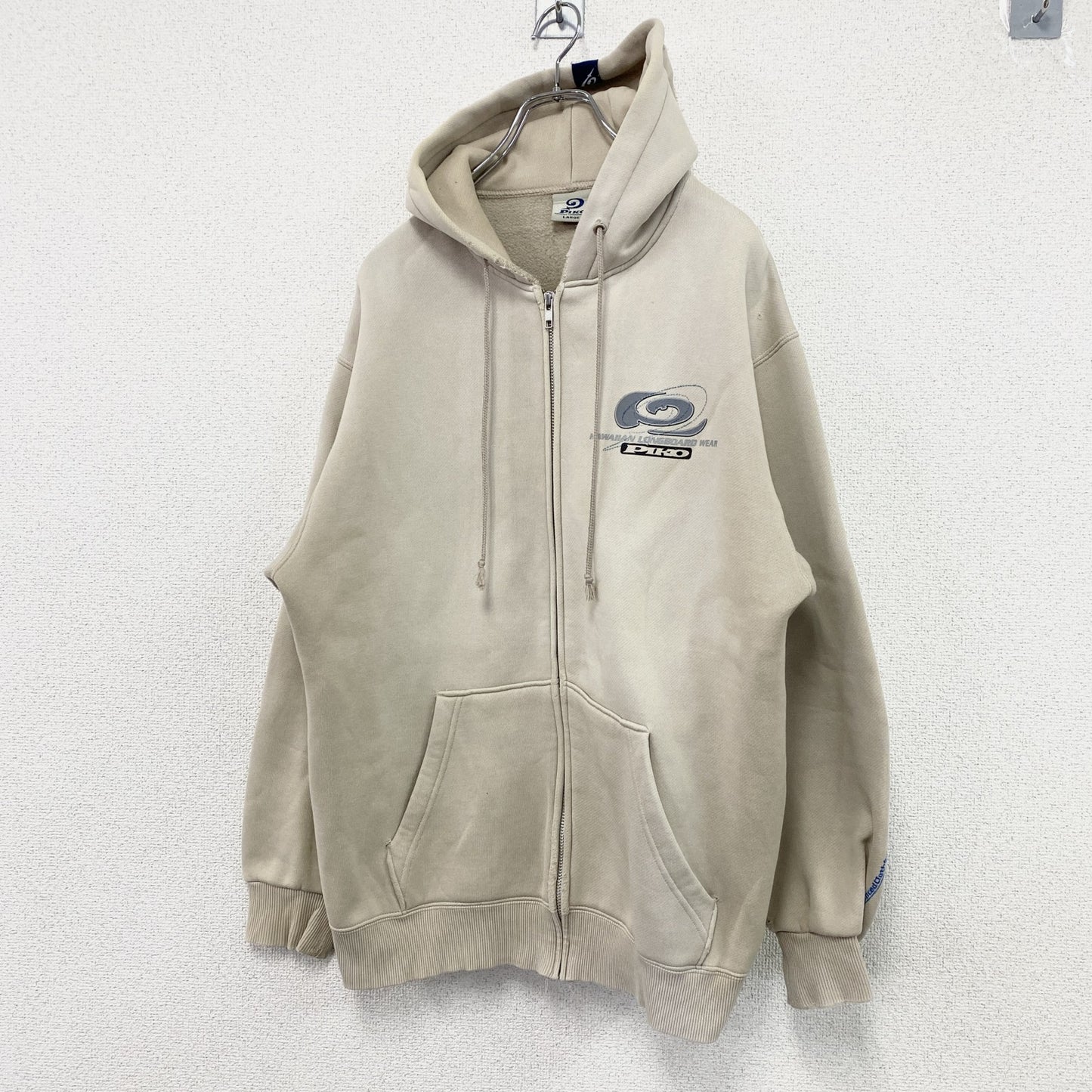 ～00s　PIKO　ピコ　フルジップスウェットパーカー/フーディー　ヴィンテージ　ベージュ　Lサイズ