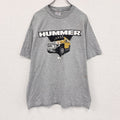 ALSTYLE　HUMMER　ハマー　半袖プリントTシャツ　灰色　グレー　XLサイズ