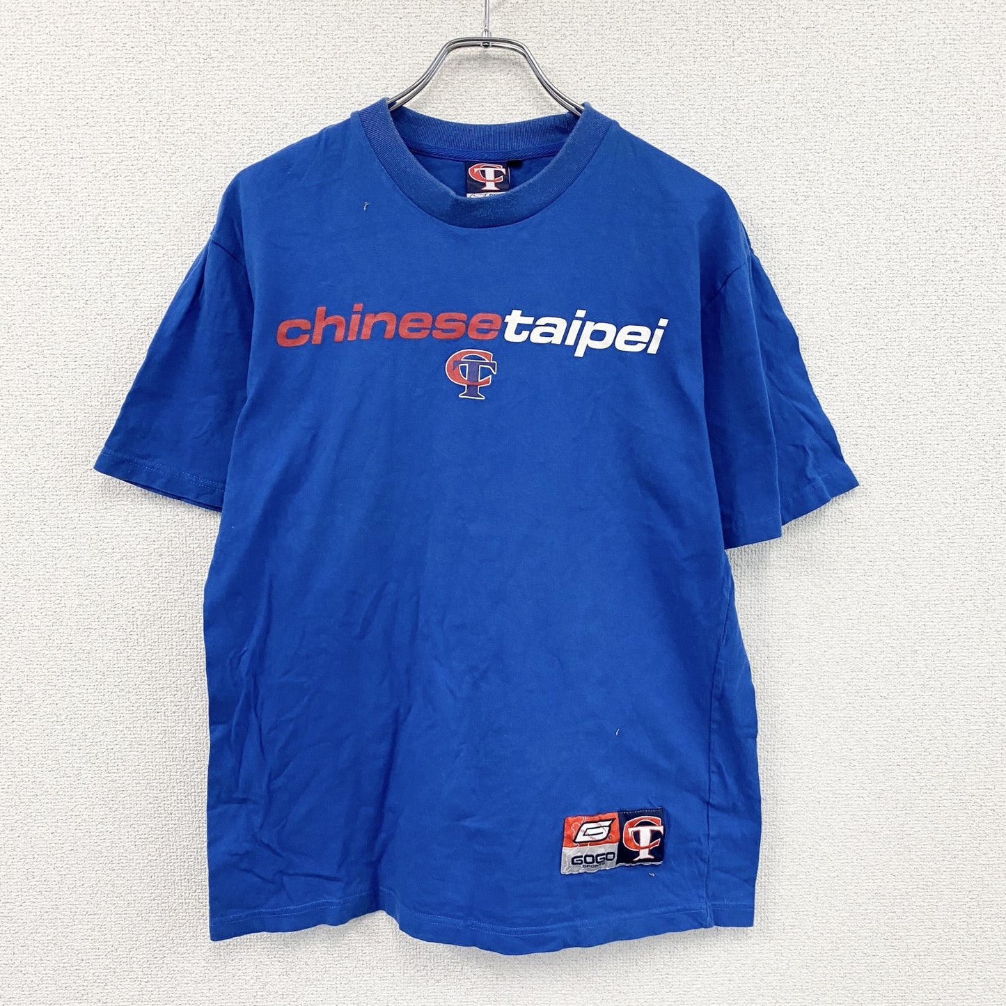 GOGO SPORTS　半袖プリントTシャツ　Chinese Taipei　青　ブルー　Mサイズ