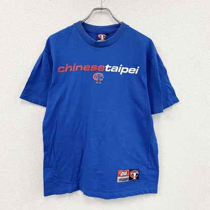 GOGO SPORTS　半袖プリントTシャツ　Chinese Taipei　青　ブルー　Mサイズ