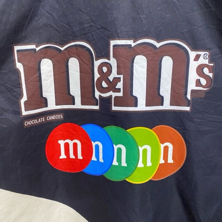 古着 used　CHICYEA　M＆M’S　エムアンドエムズ　長袖ハイネックブルゾン　レーシングジャケット　チョコ　黒　Mサイズ