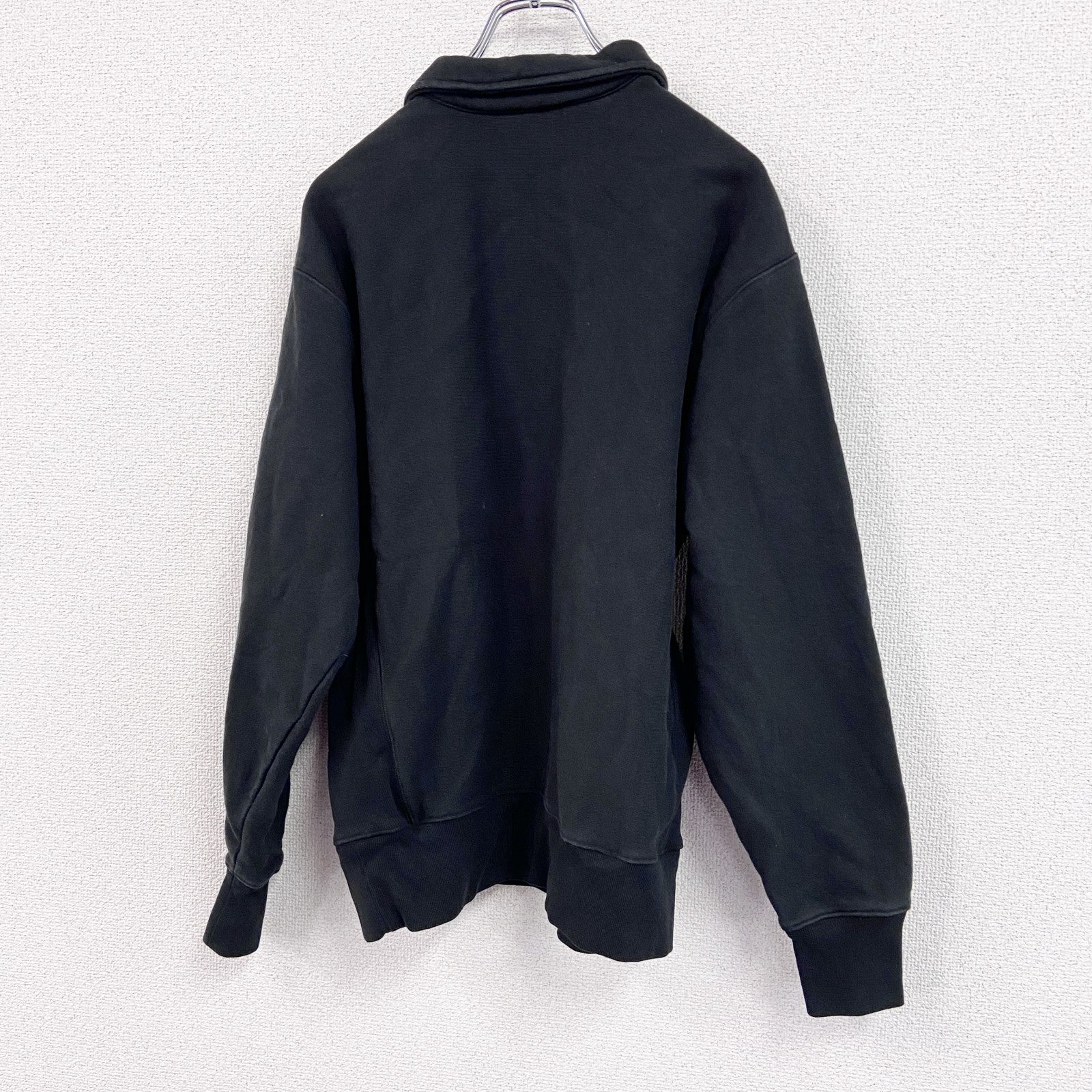 Champion　チャンピオン　リバースウィーブ　ハーフジップスウェット/トレーナー　黒　ブラック　Mサイズ