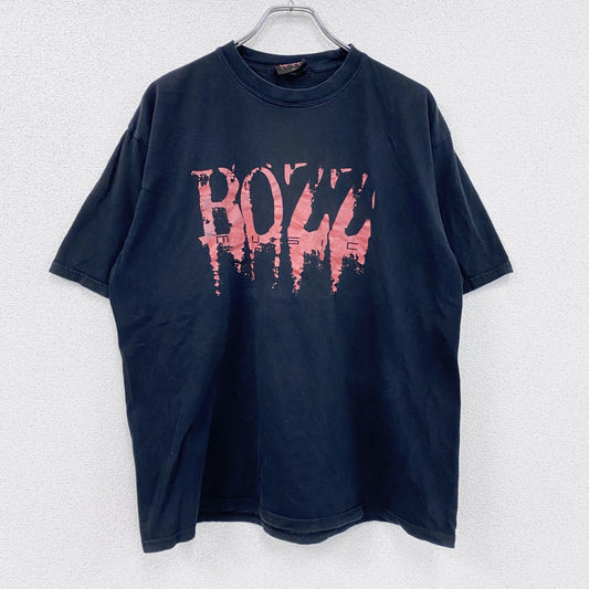 BOZZ　半袖プリントTシャツ　デカロゴ　デッドレター　黒　ブラック　XLサイズ