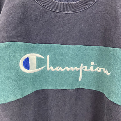 Champion　チャンピオン　リバースウィーブ　スウェット/トレーナー　デカロゴ　紺　ネイビー　Lサイズ