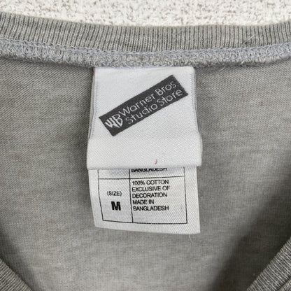 古着 used　Warner Bros　ワーナーブラザーズ　半袖刺繍ポケットTシャツ　LOONEY TUNES　グレー　Mサイズ