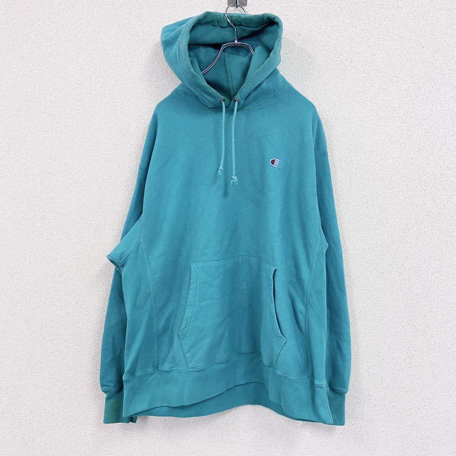 Champion　チャンピオン　リバースウィーブ　スウェットパーカー/フーディー　ターコイズブルー　XLサイズ