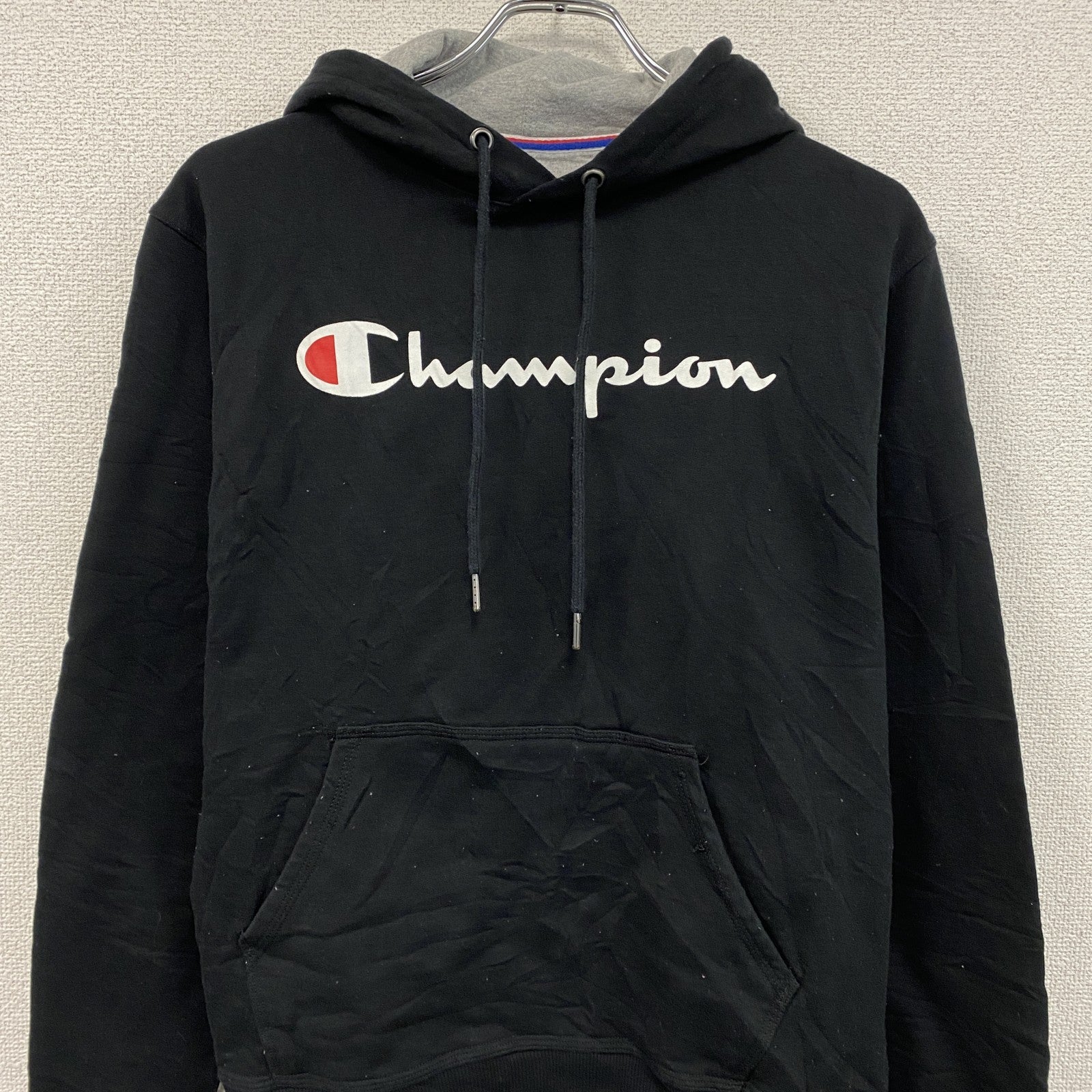 チャンピオン スウェットパーカー フーディー プリント M 黒 ブラック champion チャンピオン スウェットパーカー/フーディー ロゴプリント