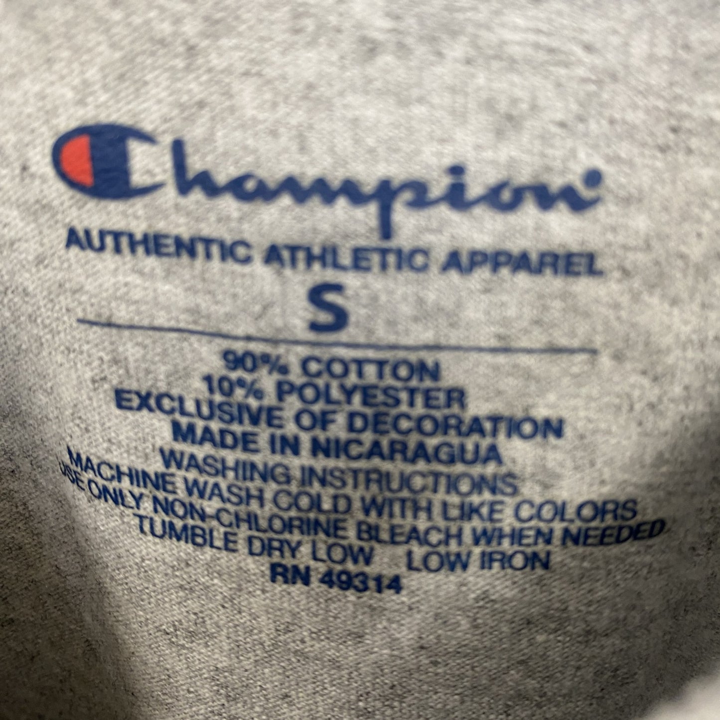 古着 used　champion チャンピオン　半袖カレッジプリントTシャツ　ラクロス　レトロ　ホイーリング大学　グレー　Sサイズ