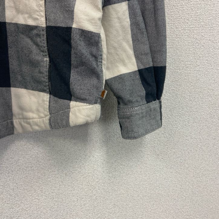 Carhartt　カーハート　シャツジャケット　ネルシャツ　ポケット付き　裏起毛　チェック柄　グレー　XLサイズ