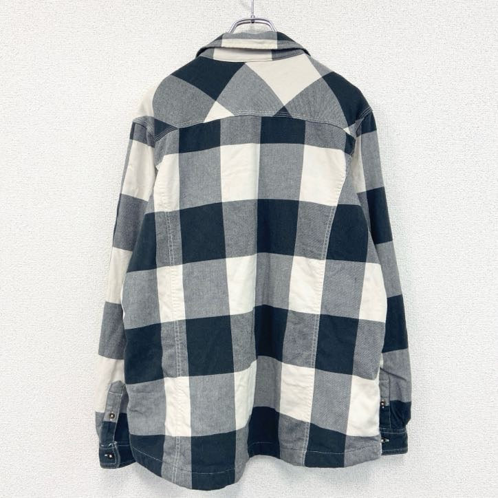 Carhartt　カーハート　シャツジャケット　ネルシャツ　ポケット付き　裏起毛　チェック柄　グレー　XLサイズ
