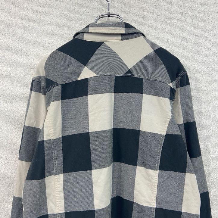 Carhartt　カーハート　シャツジャケット　ネルシャツ　ポケット付き　裏起毛　チェック柄　グレー　XLサイズ