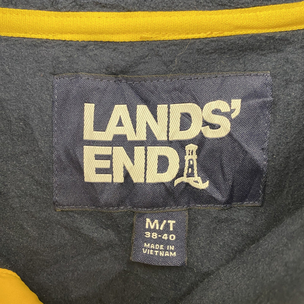 LAND’S END　ランズエンド　ハーフボタンフリースジャケット/ボアジャケット　ブルー　ネイビー　Mサイズ
