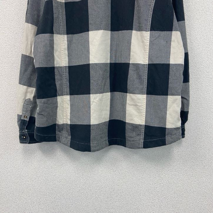 Carhartt　カーハート　シャツジャケット　ネルシャツ　ポケット付き　裏起毛　チェック柄　グレー　XLサイズ