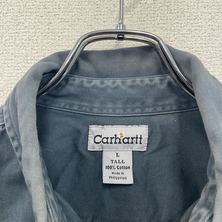 Carhartt　カーハート　長袖ワークシャツ　ボタンダウンシャツ　グレー　Lサイズ