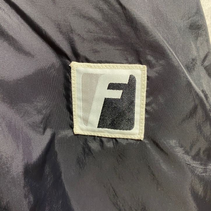 古着 used　FranklinSports　長袖フルジップナイロンジャケット　ハイネックアウター　黒　ブラック　ストリート
