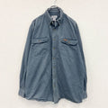 Carhartt　カーハート　長袖ワークシャツ　ボタンダウンシャツ　グレー　Lサイズ