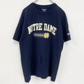 古着 used　champion チャンピオン　半袖カレッジプリントTシャツ　ノートルダム大学　クルーネック　ネイビー　Lサイズ