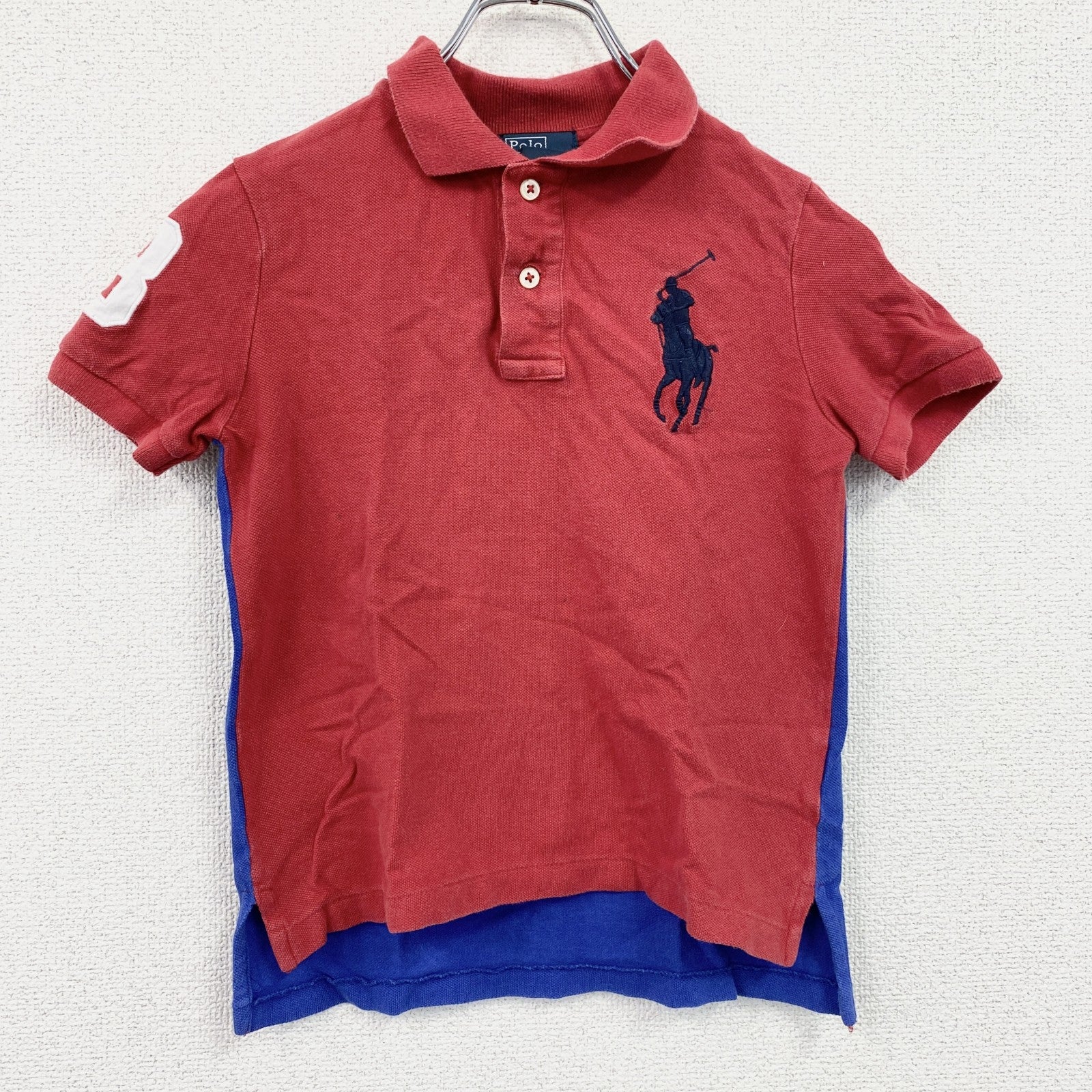 Polo by Ralph Lauan　ラルフローレン　半袖ポロシャツ　刺繡ロゴ　赤　レッド　青　ブルー　6サイズ