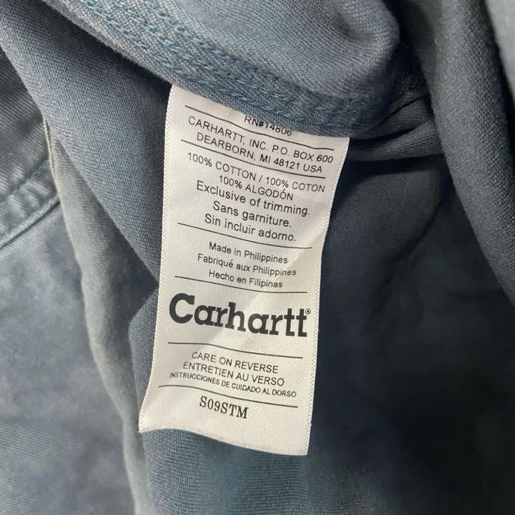 Carhartt　カーハート　長袖ワークシャツ　ボタンダウンシャツ　グレー　Lサイズ