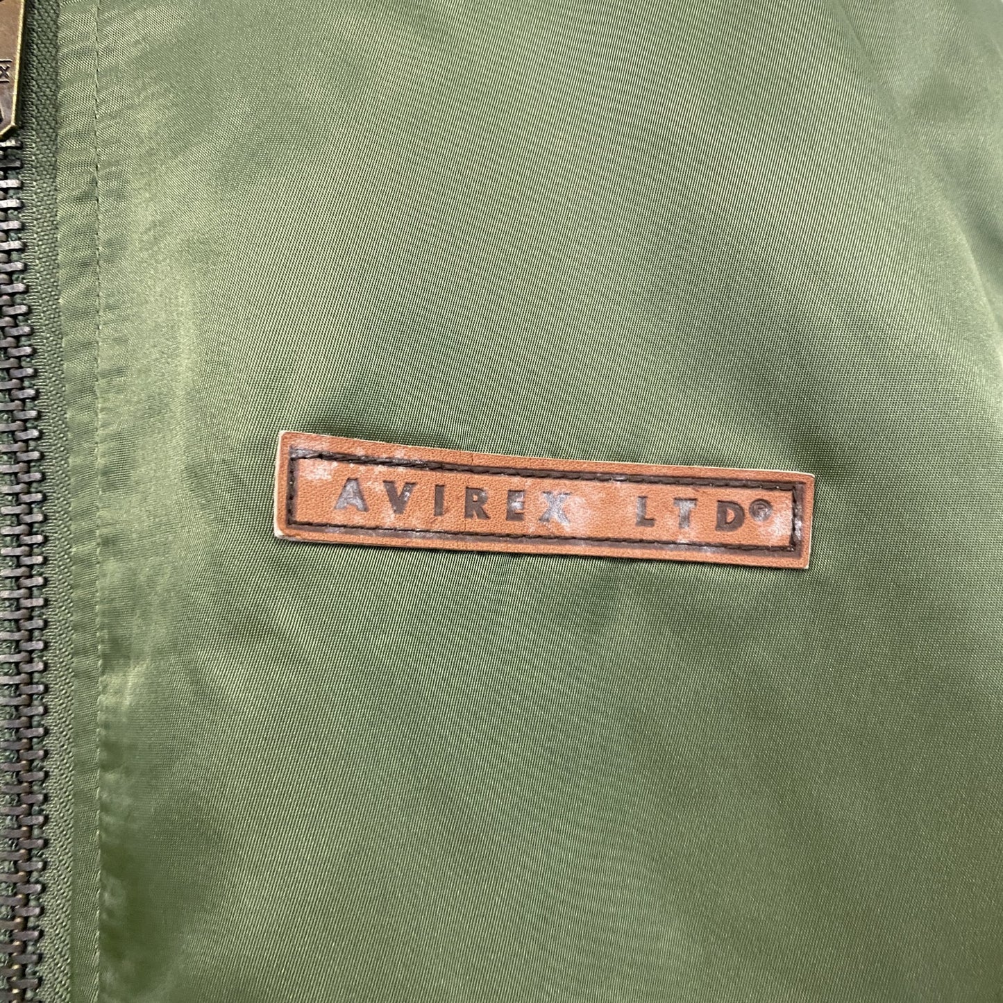 AVIREX　アヴィレックス　フライトジャケット/MA-1　カーキ　Fサイズ