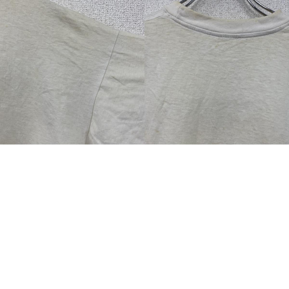 90s　標識　半袖プリントTシャツ　シングルステッチ　ヴィンテージ　白　ホワイト